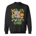 Wild One Birthday 1St Safari Jungle Family Sweatshirt