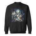 Wolf Ripping Werewolf Alpha Wolf Oddly Meme Sweatshirt