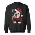 Xmas Bulldog Santa On Christmas Bulldog Sweatshirt