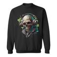 Zombie Totenkopf Dj Mit Kopfhörer Für Musiker Und Musik Fans Sweatshirt