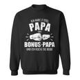 Zwei Titel Papa Und Bonus Papa Und Rocke Sie Beide Fäuste Kapuzenjacke Sweatshirt