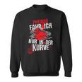 Zweirad Fahr Ich Nur In Der Kurve Quad Atv Motif Sweatshirt