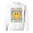 100 Days Smarter Cute Smile Face Hippie 100Th Day Of School Sweatshirt