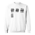 18Th Birthday Outfit 18 Years Old Tally Marks Anniversary Sweatshirt