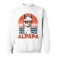 Alpapaatertag Bester Papa Alpaka Retro Alpapa Raglan Sweatshirt