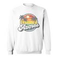 Azores Portugal Island Vacation Palm Trees Retro Beach Sweatshirt