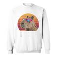 Capybara Don't Worry Be Capy Retro Vintage Capybara Sweatshirt