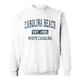 Carolina Beach North Carolina Nc Vintage Sports Navy Sweatshirt