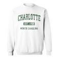 Charlotte North Carolina Nc Vintage Athletic Sports Sweatshirt
