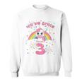 Children's Ich Bin Schon 3 Unicorn White Sweatshirt