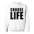Choose Life Grandes Lettres Noires En Gras Style Rétro Années 80 Sweater e