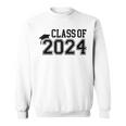 Class Of 2024 High School Senior Graduation Cap Varsity Sweatshirt