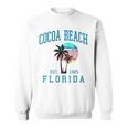 Cocoa Beach Florida Beach Retro Sunset Palm Trees Summer Sweatshirt