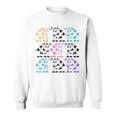 Cows Cows Cows Pink Blue Black Yellow Aqua Purple Cows Sweatshirt