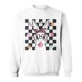 Cute Bunny With Leopard Bandana Glasses Bubblegum Easter Day Sweatshirt