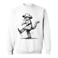 Cute Cat With Cowboy Hat & Boots Cowgirl Western Country Sweatshirt