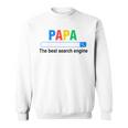 Damen Papa Die Beste Suchmaschine Lustigeratertag Mit-Ausschnitt Sweatshirt