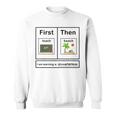 First Teach Then Beach I Am Earning A Summer Break Teacher Sweatshirt