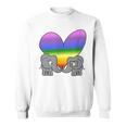 Gayday Pride Lgbtq Lesbian Gay Bi Trans Queer Love Elephants Sweatshirt