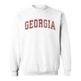 Georgia Ga Vintage Athletic Sports Red Style Sweatshirt