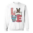 German Shepherd Valentines Day Heart Dog Lover Sweatshirt