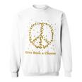 Give Bees A Chance Peace Sign Sweatshirt