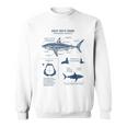 Great White Shark Anatomy Marine Biology Biologist Friend Sweatshirt