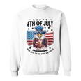 Happy 4Th Of July Stars Stripes Usa Bald Eagle Beer Drinking Sweatshirt