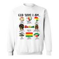 Junenth God Says I Am Celebrating Black Freedom 1865 Sweatshirt