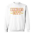 Kc Red Yellow Kansas City Red Striped Retro Kc Fan Local Sweatshirt