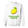 Lemonade Stand Crew And Boss Lemon Juice Summer Yellow Sweatshirt