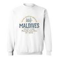 Maldives Retro Style Vintage Maldives White S Sweatshirt