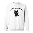 Metallicat Black Cat Lover Rock Heavy Metal Music Joke Sweatshirt
