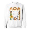 Mom Of The Wild And Three 3 Birthday Zoo Theme Safari Jungle Sweatshirt