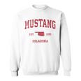 Mustang Oklahoma Ok Vintage Sports Red PrintS Sweatshirt