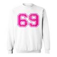 Number 69 Varsity Distressed Vintage Sport Team Player's Sweatshirt