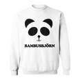 Panda-Gesicht Sweatshirt Bambusbjörn, Witzig & Unisex Weiß