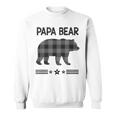 Papa-Bär In Schwarz-Weiß Kariertem Bär Sweatshirt