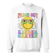Peace Out Kindergarten Hippie Smile Face Last Day Of School Sweatshirt