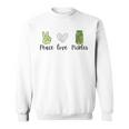 Peace Love Pickles Retro Pickles Lover Food Lover Sweatshirt
