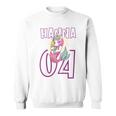 Personalisiertes Einhorn-Geburtstagsshirt Hanna 04, Weiß mit Name & Zahl Sweatshirt