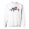 Puerto Rico Flag Heartbeat Puerto Rican Boricua Hispanic Sweatshirt