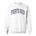 Puerto Rico Varsity Style Navy Blue Text Sweatshirt