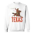 Retro Roping Cowboy & Bronco Texas Sweatshirt