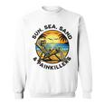 Sun Sea San Painkillers Chronic Pain Illness Spoonie Humour Sweatshirt