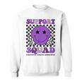 Support Squad Purple Ribbon Pancreatic Cancer Awareness Sweatshirt