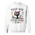 Test Day Stressed Teachers & Students Testing Cat Sweatshirt