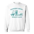 Vintage Support Local Street Cats Raccoon Opossum Skunk Sweatshirt