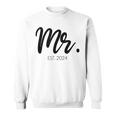 Wedding Mr Est 2024 Groom Sweatshirt