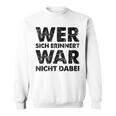 Wer Sich Erinnerert War Nicht Dabei Sweatshirt